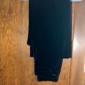 Boston Proper Black Velvet Straight Leg Pants